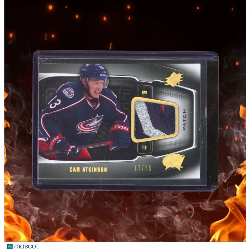 2011-12 Upper Deck SPx Cam Atkinson Patch Gold Spectrum Rookie 17/35 #167