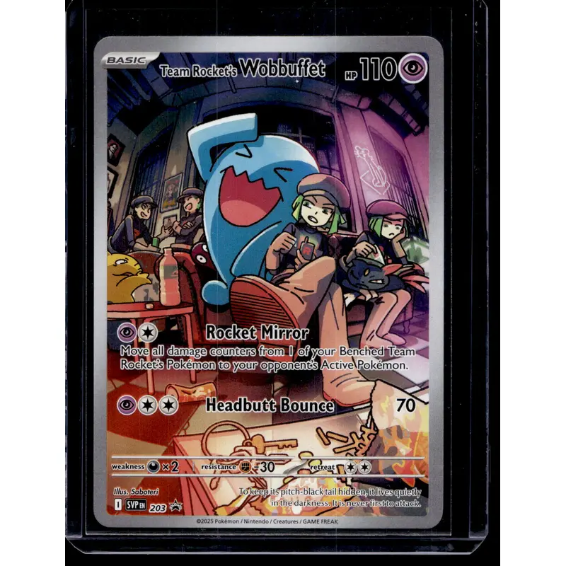 2023 Pokemon - Scarlet & Violet - Black Star Promos - Promos - Team Rocket's Wobbuffet #203