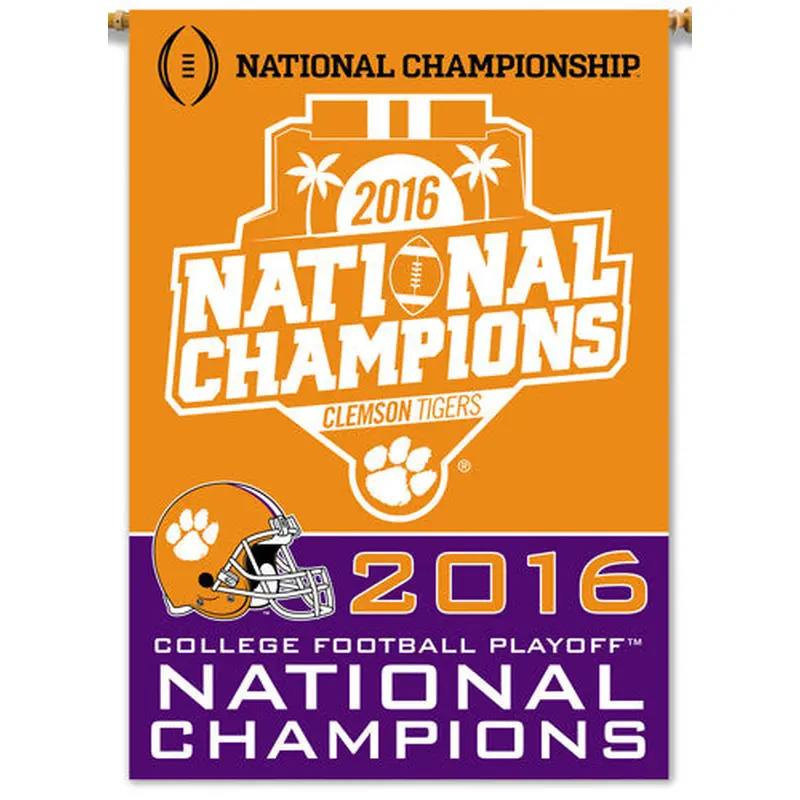 Clemson Tigers 2016 NCAA Football National Champions Official 2-Sided 28"x40" Banner