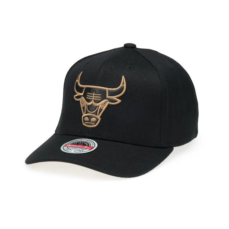 Mitchell & Ness - Leather Logo Snapback - Chicago Bulls - Black