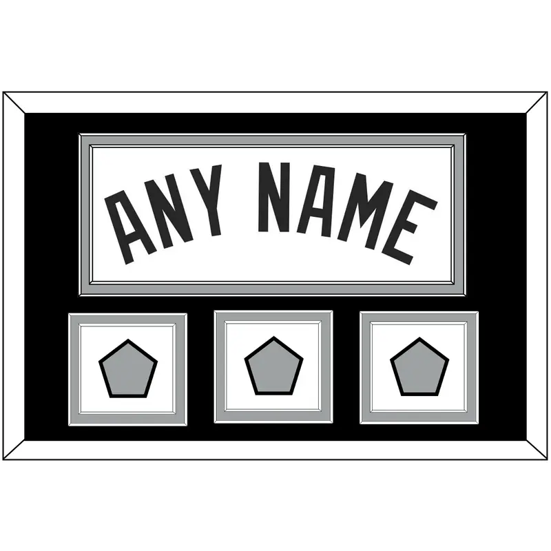 San Antonio Name With 3 Champions Trophy Patches - Home White (1989-2002) - Double Mat 2
