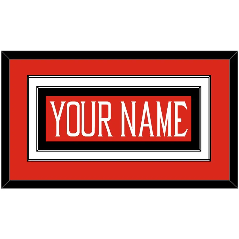 Texas Tech Baseball Nameplate - Alternate Red (2018-2019) - Double Mat 2