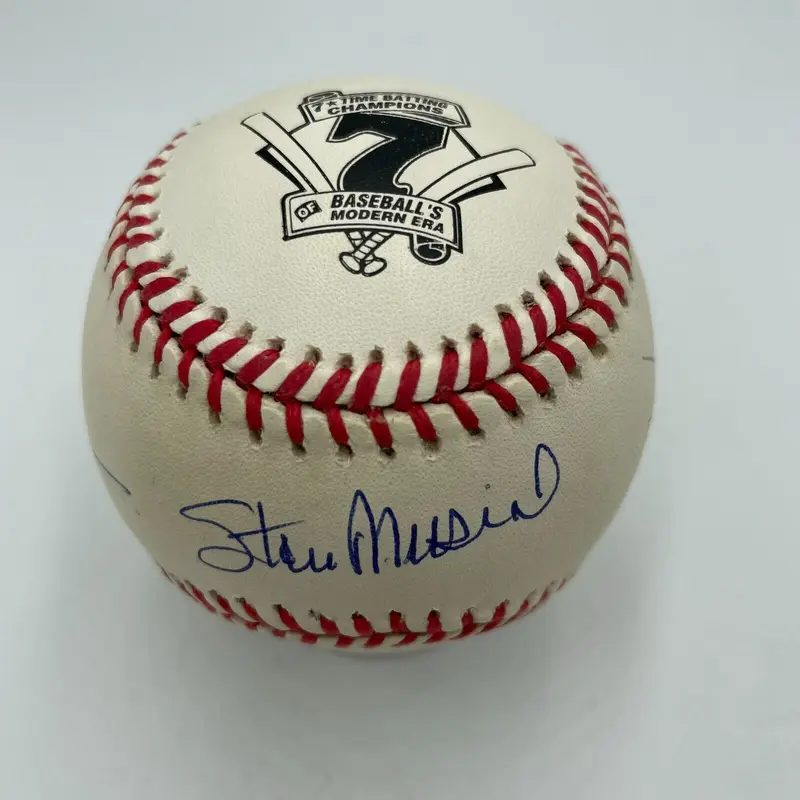 Stan Musial Tony Gwynn Rod Carew 7X Batting Champ Signed Baseball Beckett Holo
