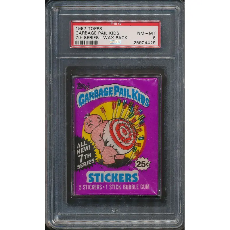 1986 Topps Garbage Pail Kids 7th Series Wax Pack PSA 8 (w/)