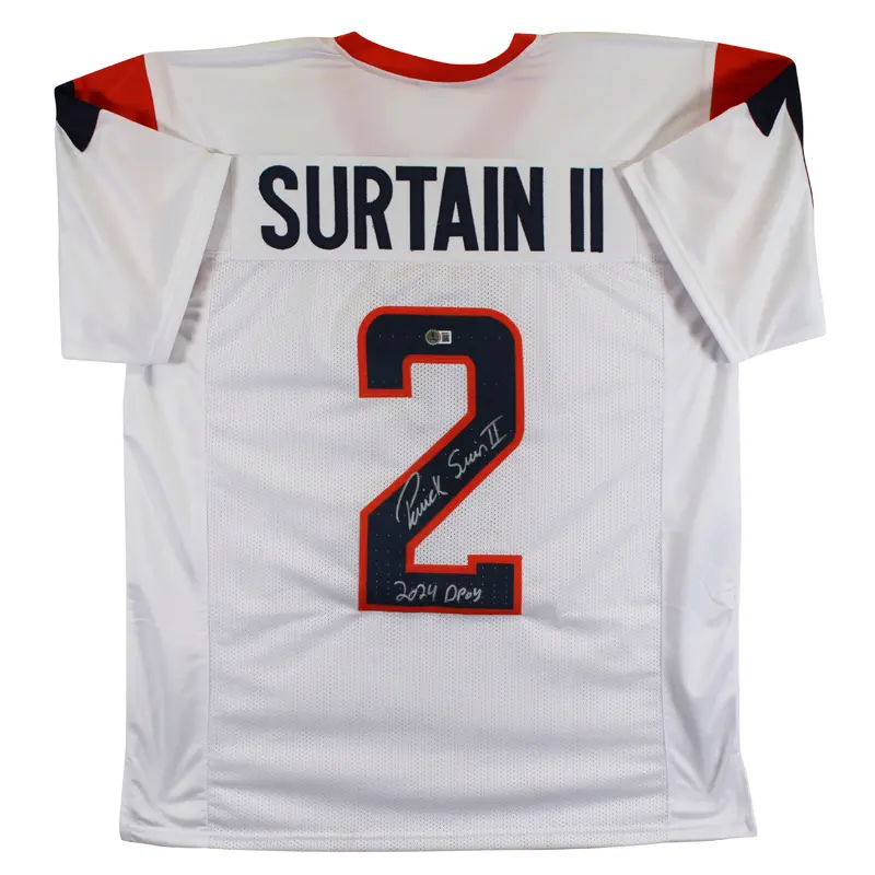 Patrick Surtain II "2024 DPOY" Signed White Pro Style Jersey BAS Witnessed