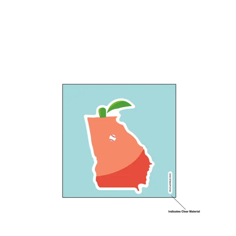 Gwinnett Stripers Georgia Peaches Wincraft Cap Logo Perfect Cut Decal