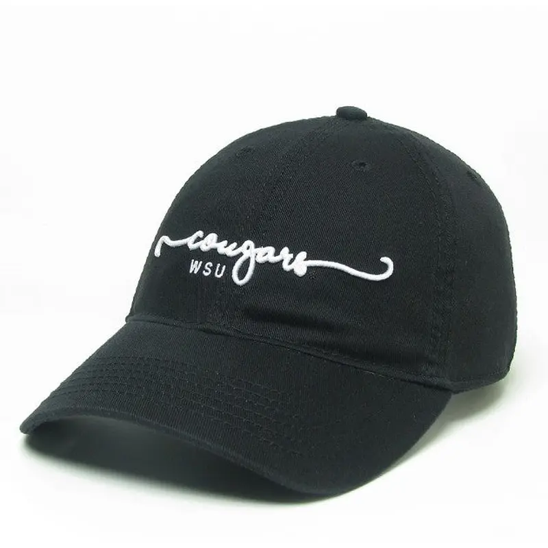 League Ladies Black Scripted "Cougars WSU" Hat