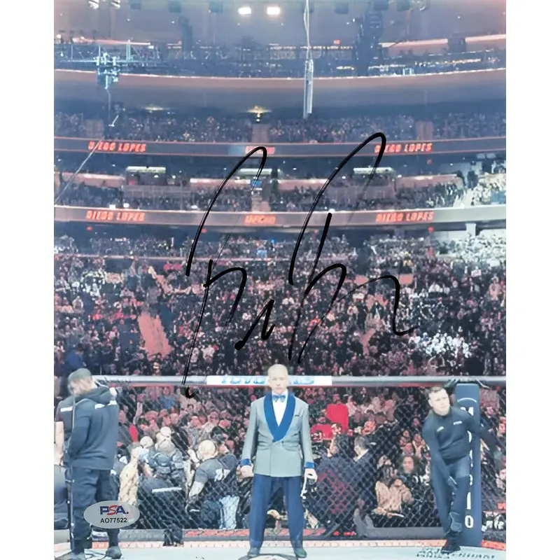 Bruce Buffer Signed 8x10 photo PSA UFC Announcer Autographed