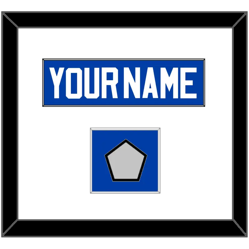 Detroit Name & Champions Patch - Road Blue (1981-1996) - Single Mat 1