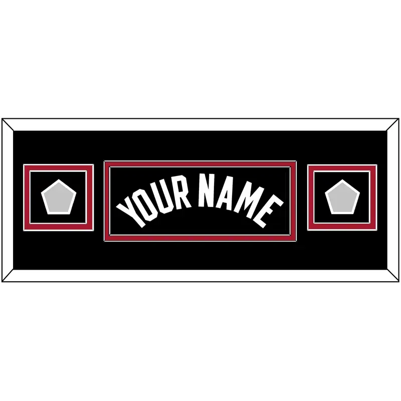Miami Name & 2 Finals Patches - Road Black (1999-2008) - Double Mat 4