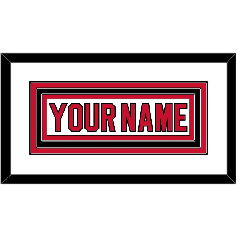 New Jersey Nameplate - Road White (2007-2017) - Triple Mat 1