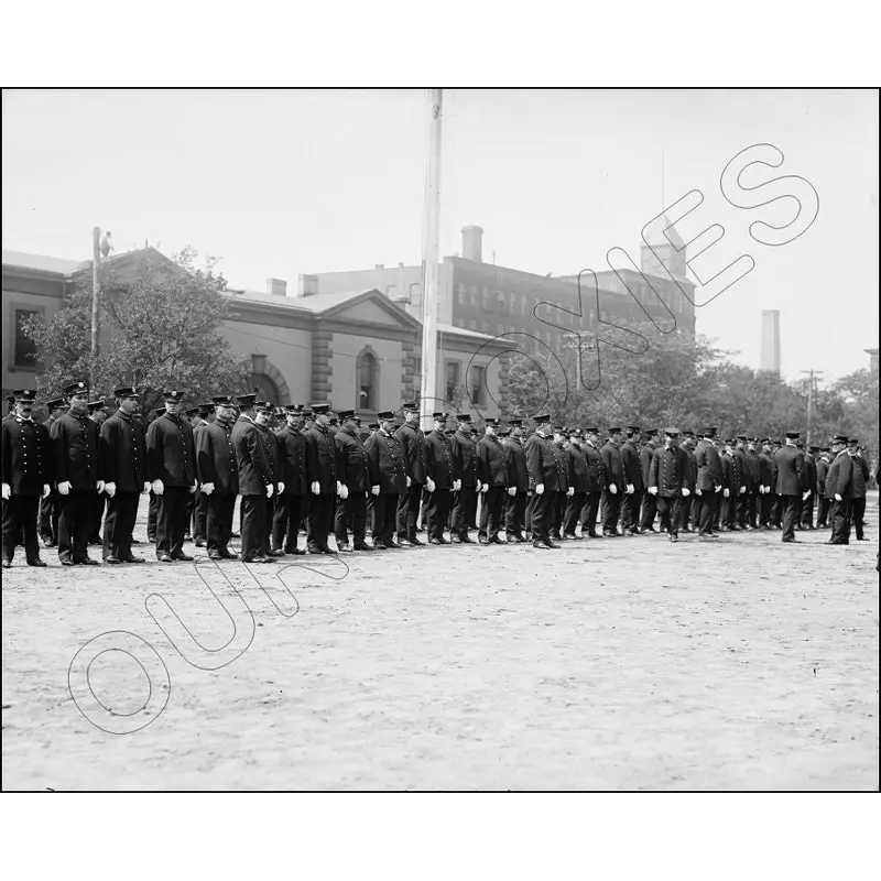 Brooklyn Fireman 8X10 Photo - 1908 Open Air Mass New York - 2441