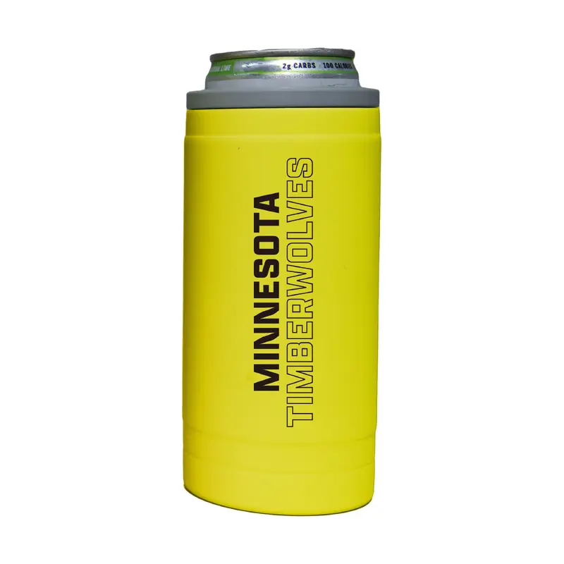 Minnesota Timberwolves 12oz Cru Stacked Soft Touch Slim Coolie