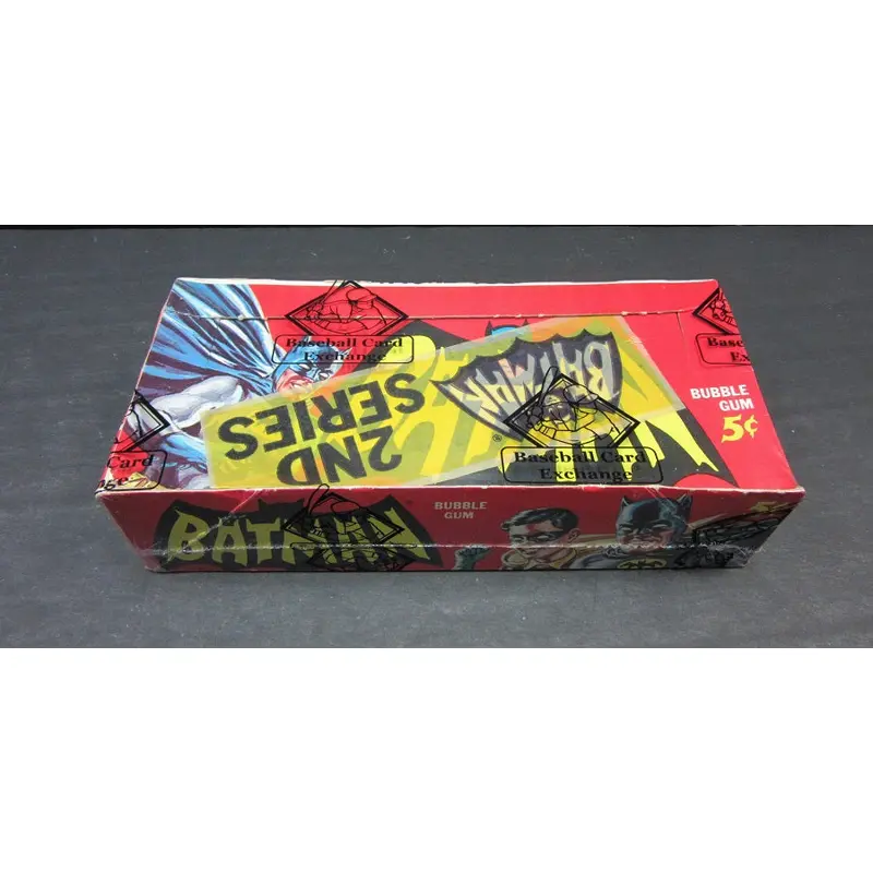 1966 Topps Batman Series A Red Bat Unopened Wax Box (BBCE)