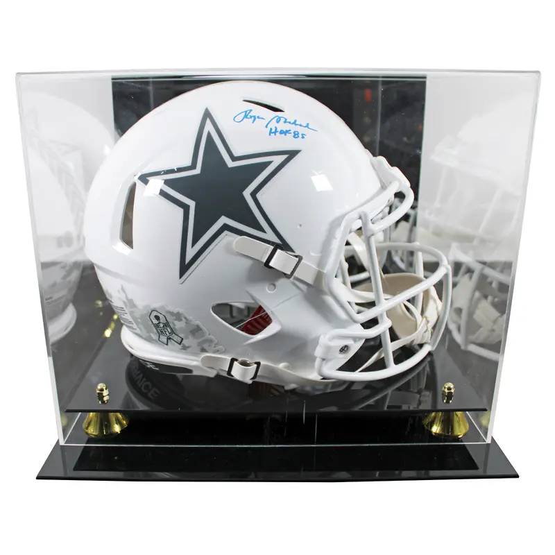 Cowboys Roger Staubach "HOF" Signed STS III F/S Speed Proline Helmet W/ Case BAS