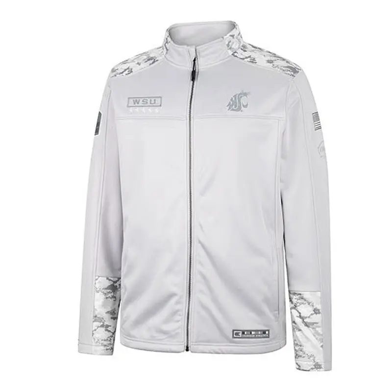 Mens Washington State White Camo OHT Military Appreciation Full Zip