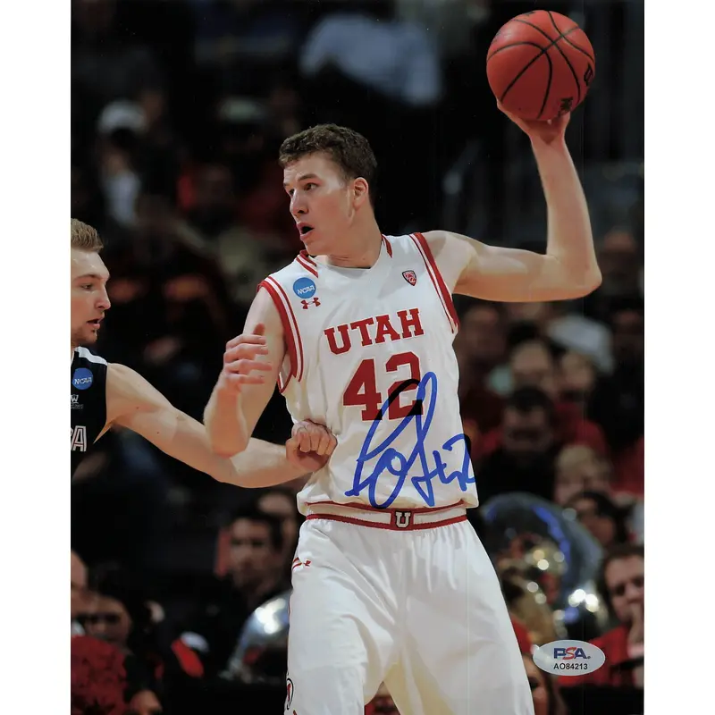 Jakob Poeltl signed 8x10  photo PSA/DNA Utah Utes Autographed