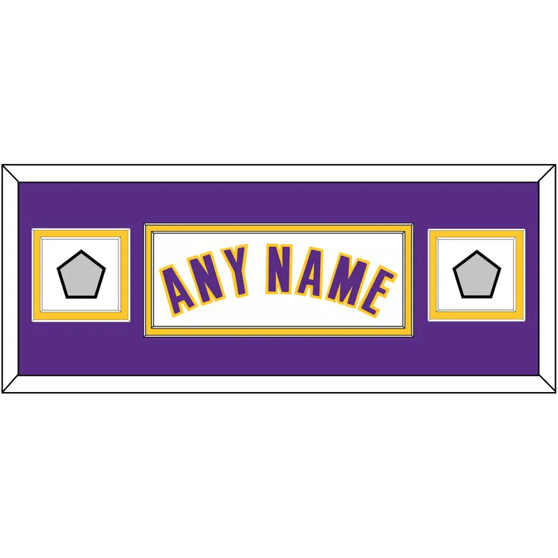 Los Angeles Name & 2 Champions Patches - Alternate White (2002-2018) - Double Mat 6