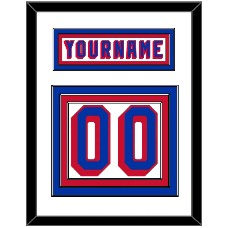 New York Nameplate & Number (Back) - Home White (1978-1990) - Triple Mat 1