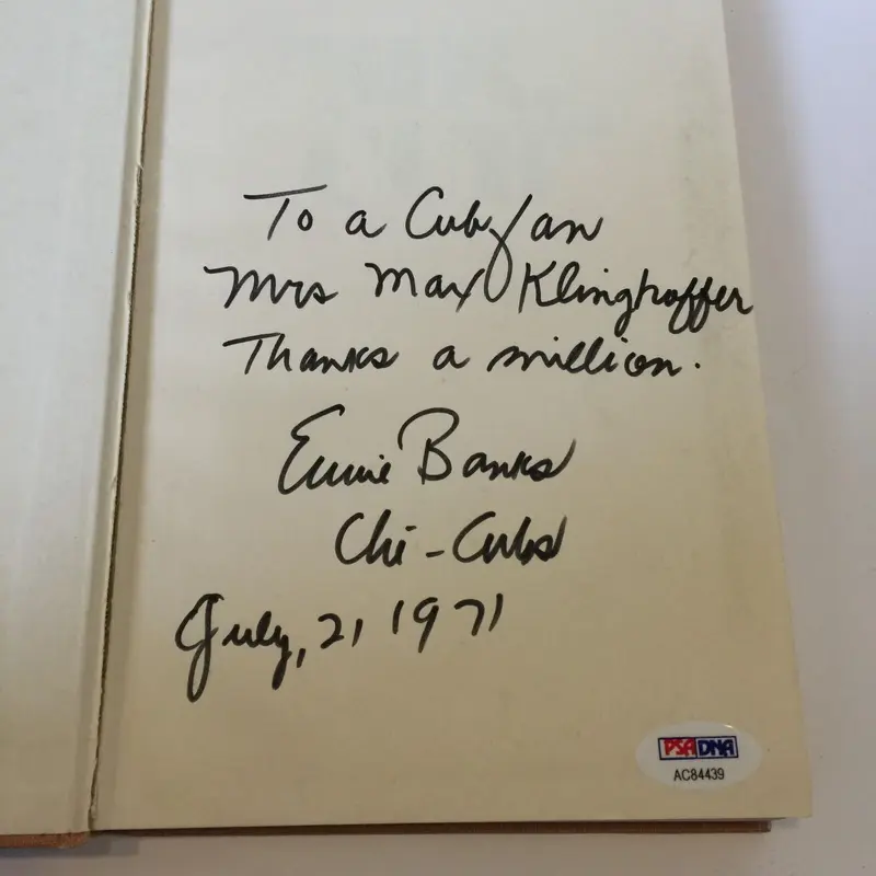 1971 Ernie Banks Signed Autographed "Mr. Cub" Book With PSA DNA COA