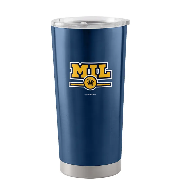 Milwaukee Brewers Letterman 20 oz Stainless Tumbler