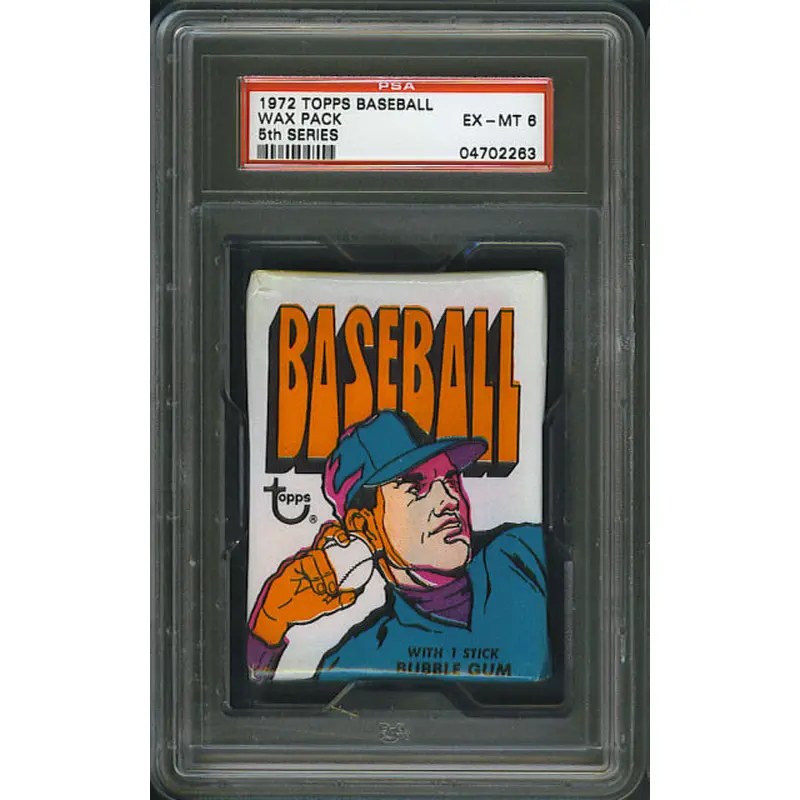 1972 Topps Baseball Unopened Series 5 Wax Pack PSA 6