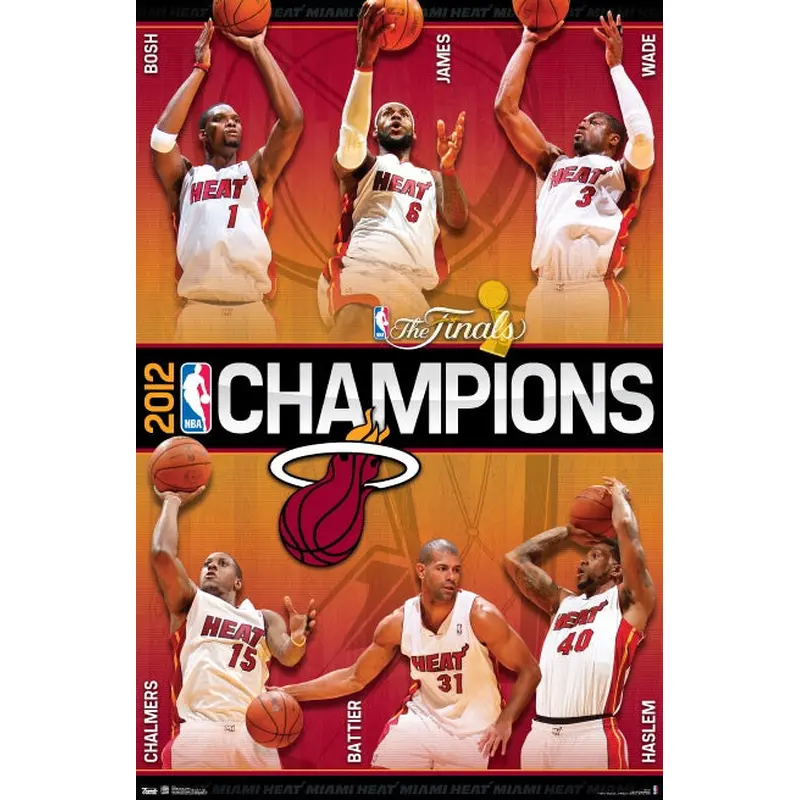 Miami Heat 2012 NBA Champions Commemorative Poster - Trends International - LAST ONE