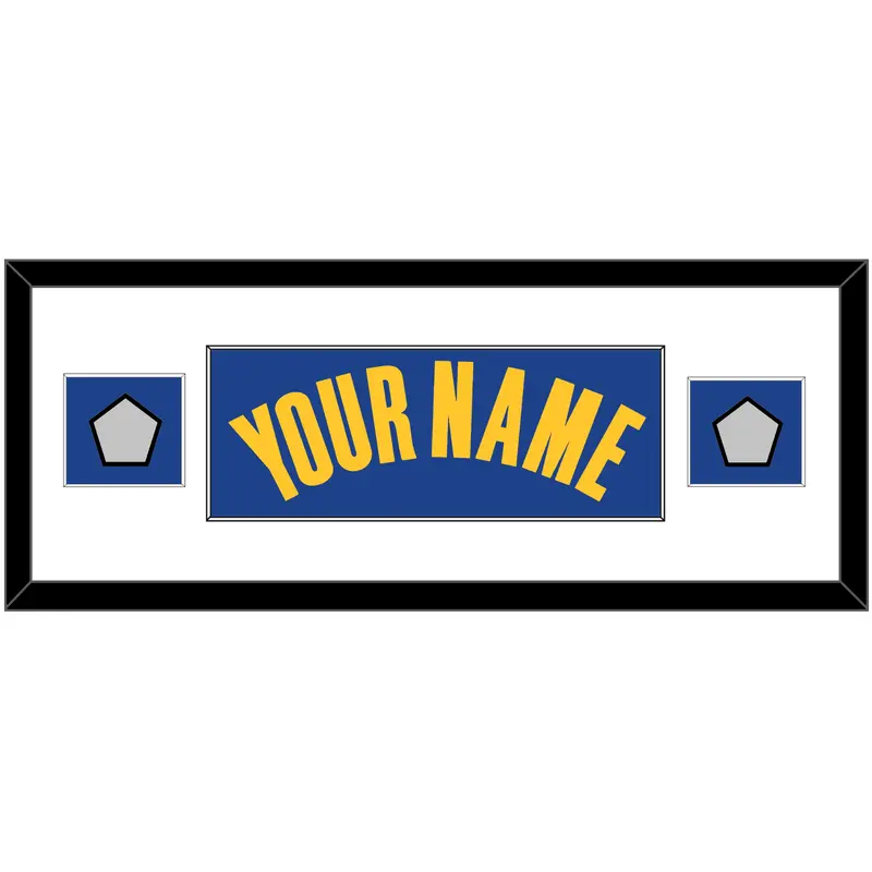 Golden State Name & 2 Finals Patches - Blue Icon - Single Mat 2