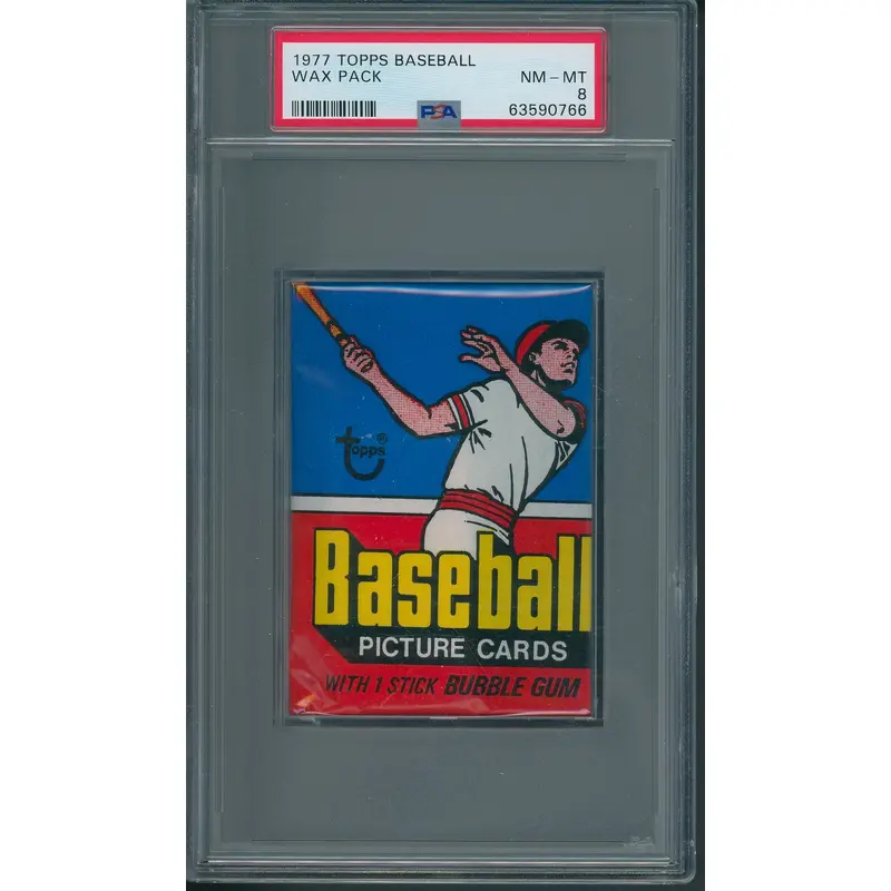 1977 Topps Baseball Unopened Wax Pack PSA 8