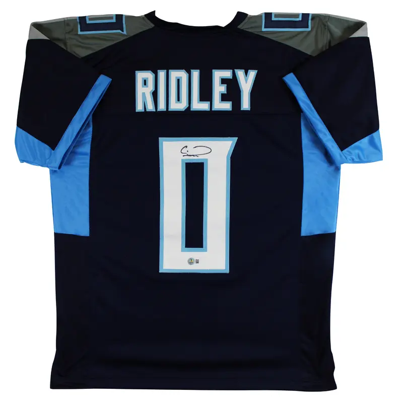 Calvin Ridley Authentic Signed Navy Pro Style Jersey Autographed BAS Witnessed