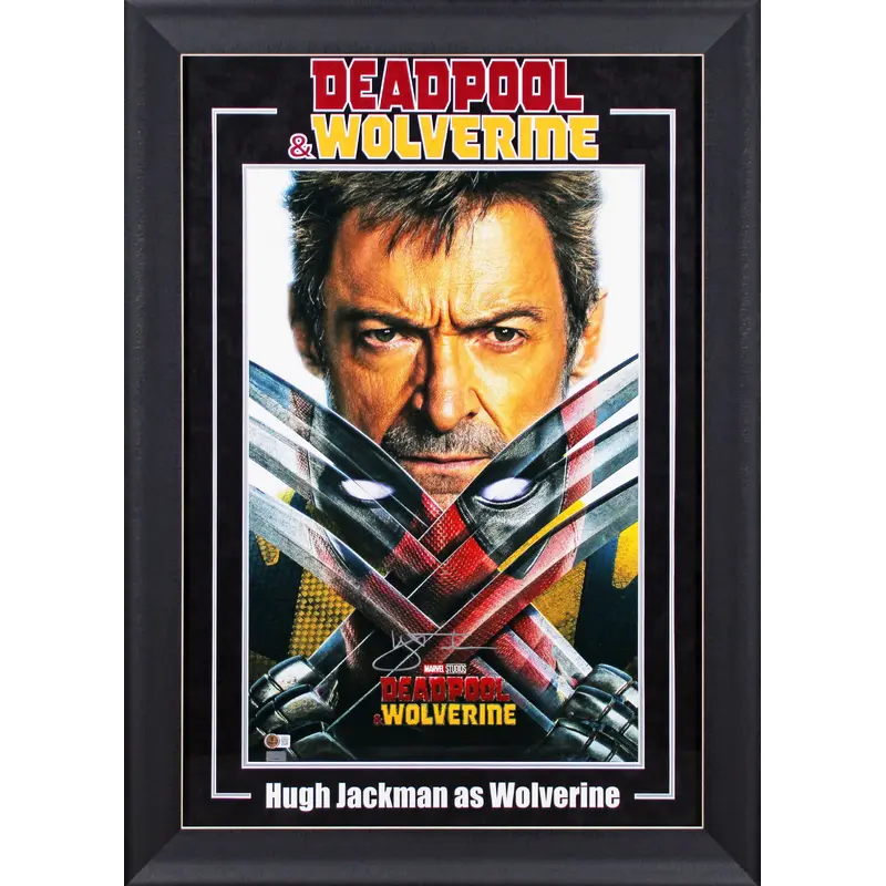 Hugh Jackman Deadpool & Wolverine Authentic Signed Framed 16x24 Photo BAS