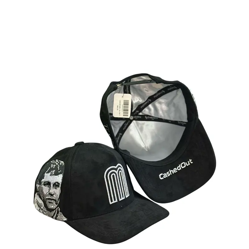 CASHEDOUT MENS BLACK SNAPBACK HAT CASHEDMEX BLKWHT