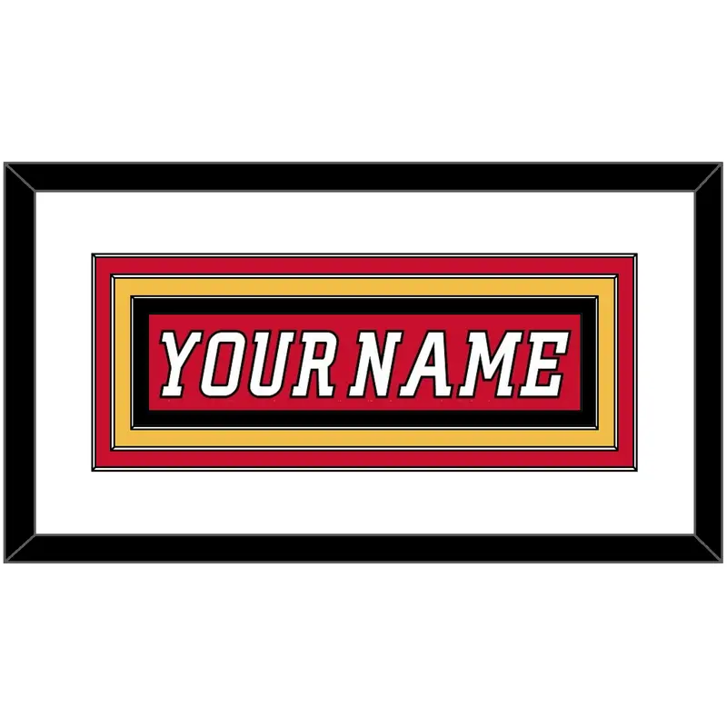 Calgary Nameplate - Home Red (2007-2017) - Triple Mat 1