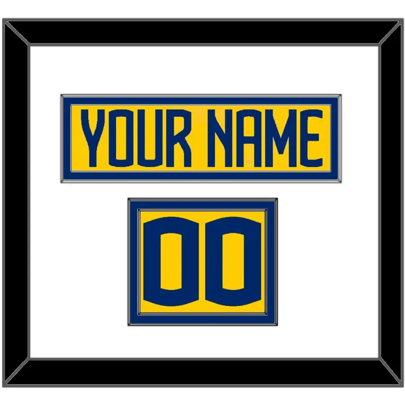 Sweden Mens Hockey Nameplate & Number (Shoulder) - 2025 4 Nations Gold - Double Mat 1