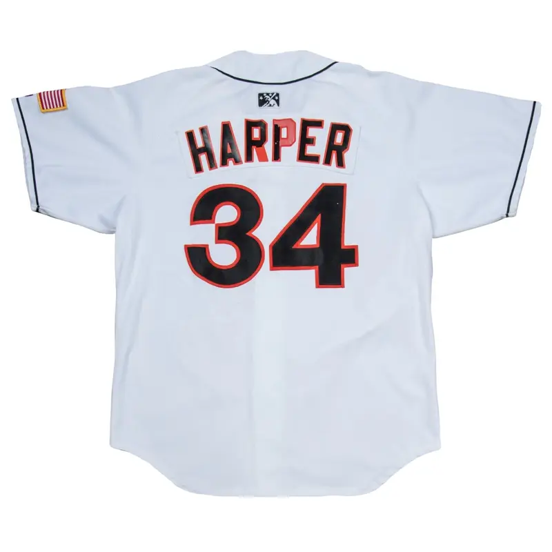 2011 Bryce Harper Rookie Game Used Washington Nationals Minor League Suns Jersey