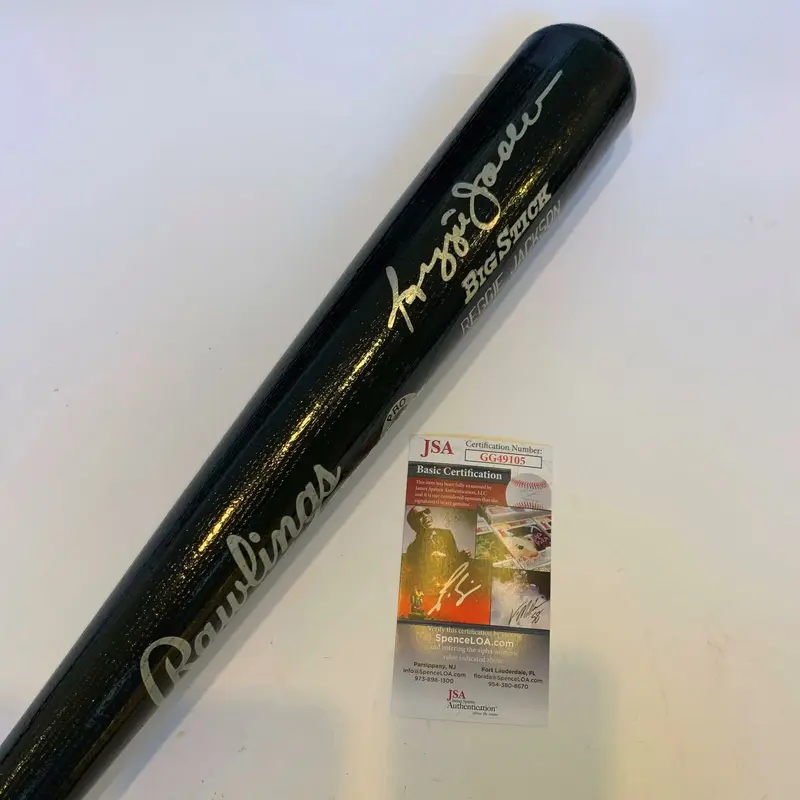 Rare Reggie Jackson Signed Game Model Rawlings Adirondack Bat With JSA COA