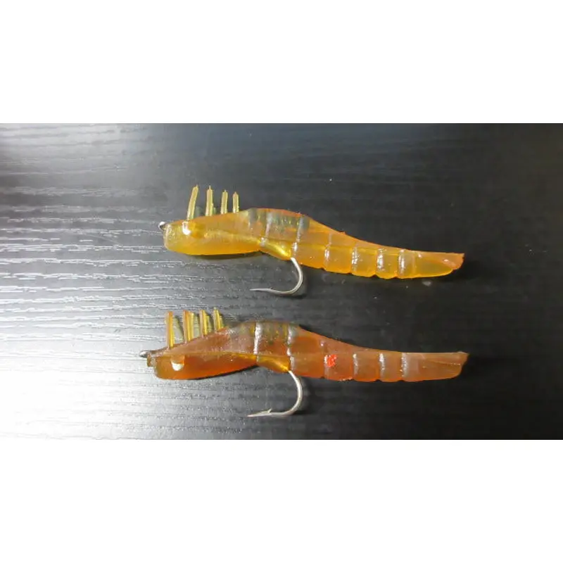 Used Orange Shrimp Fishing Tackle - 2 Shrimp