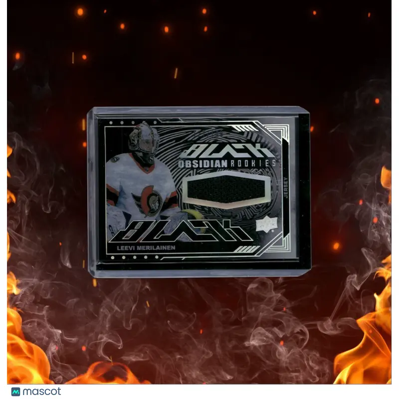 2023-24 Upper Deck SPx Leevi Merilainen Black Obsidian Jersey Rookie 127/149