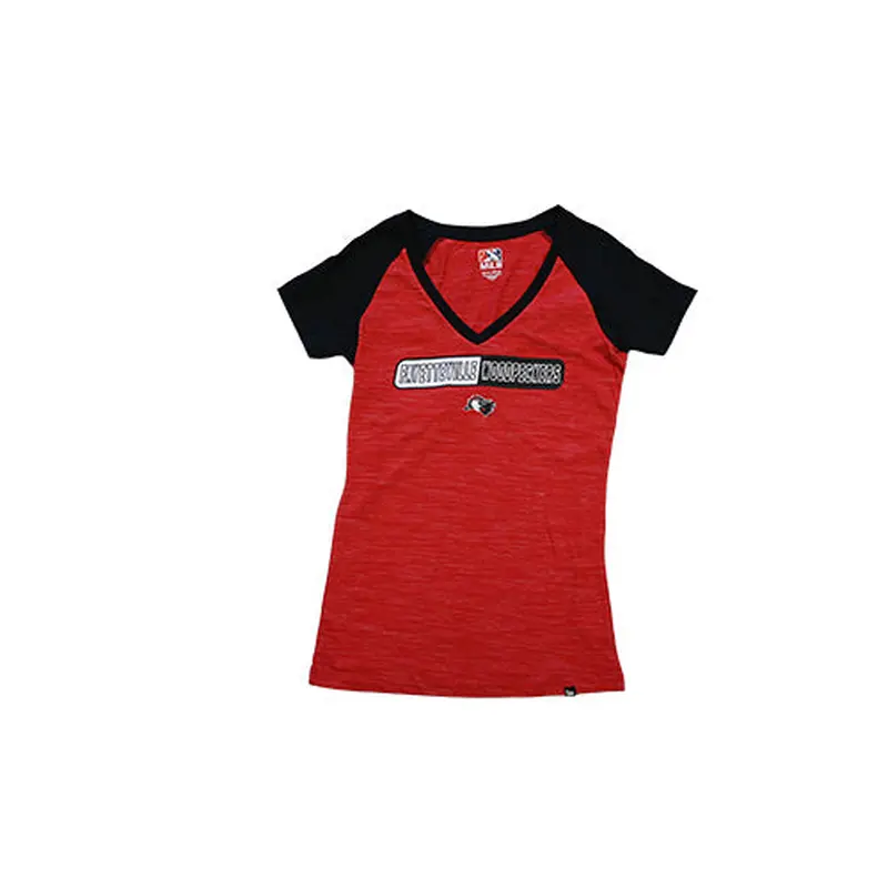 Fayetteville Woodpeckers New Era Women's Space Dye Raglan T-shirt