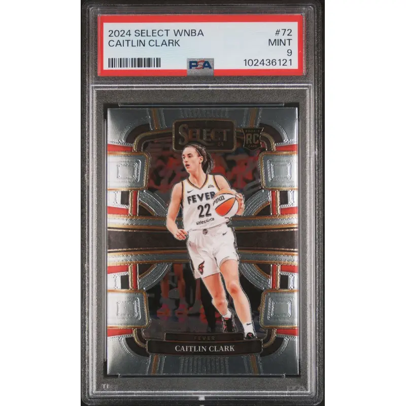 2024 Panini Select WNBA #72 Caitlin Clark PSA MT 9 Fever RC