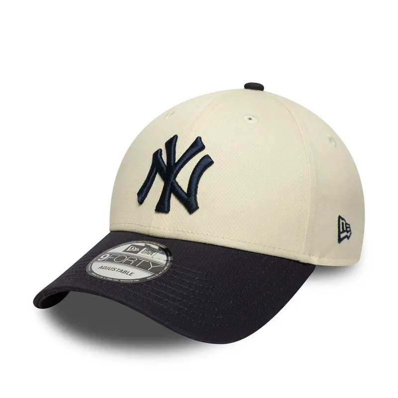New York Yankees Colour Block Cream 9FORTY Adjustable Cap