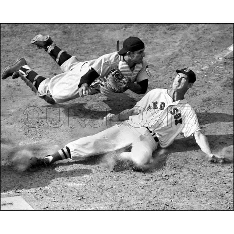 Ted Williams Yogi Berra 8X10 Photo - 1951 Red Sox Yankees - 1647