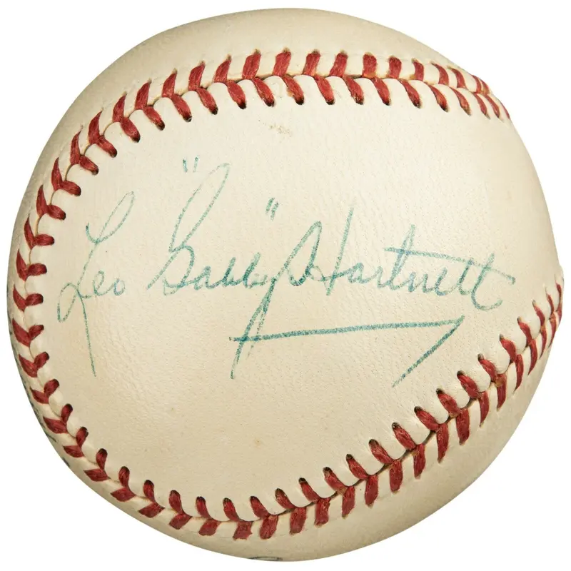 Beautiful Gabby Hartnett Single Signed National League Baseball PSA DNA COA