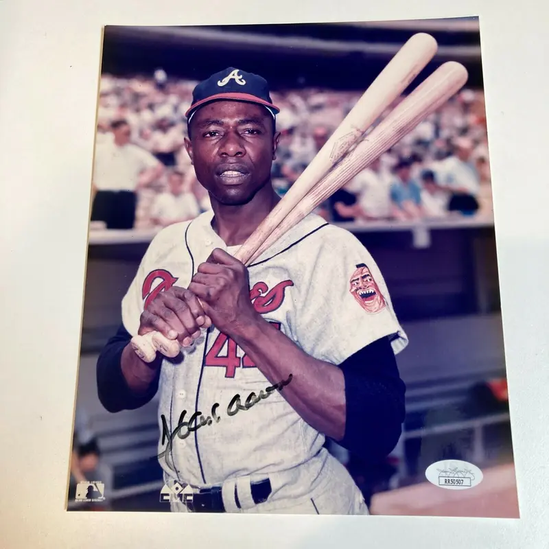 Hank Aaron Signed Autographed 8x10 Photo With JSA COA
