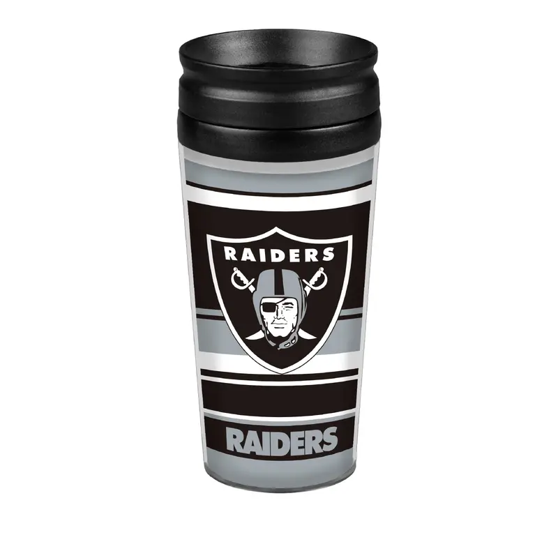 Las Vegas Raiders 14oz Horizontal Plastic Travel Tumbler