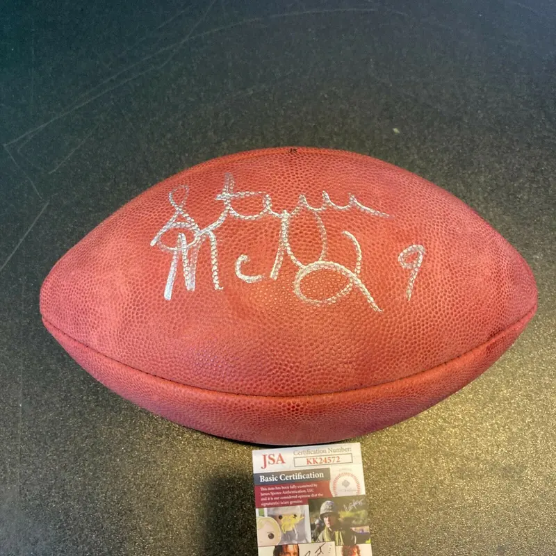 Steve McNair Signed Autographed Official NFL Football With JSA COA