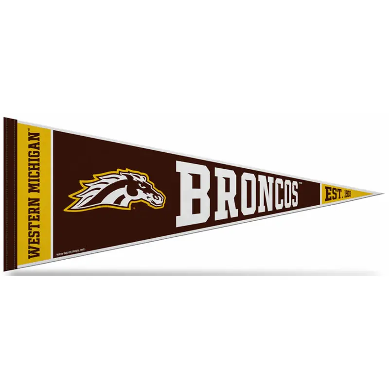 Western Michigan University BRONCOS Official NCAA Team Felt Pennant - Rico Inc.