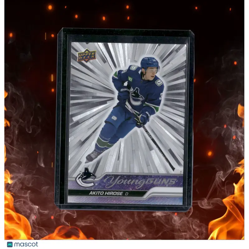 2023-24 Upper Deck Akito Hirose Silver Out Burst Young Guns Rookie #242