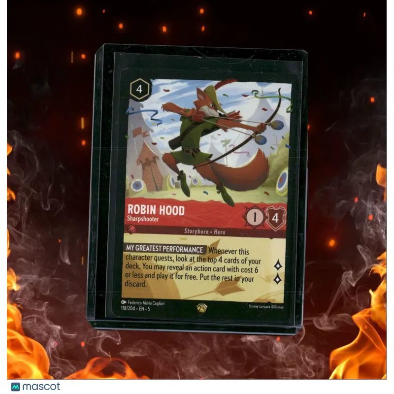 2024 Disney Lorcana Shimmering Skies Robin Hood Sharpshooter Legendary NM (B)