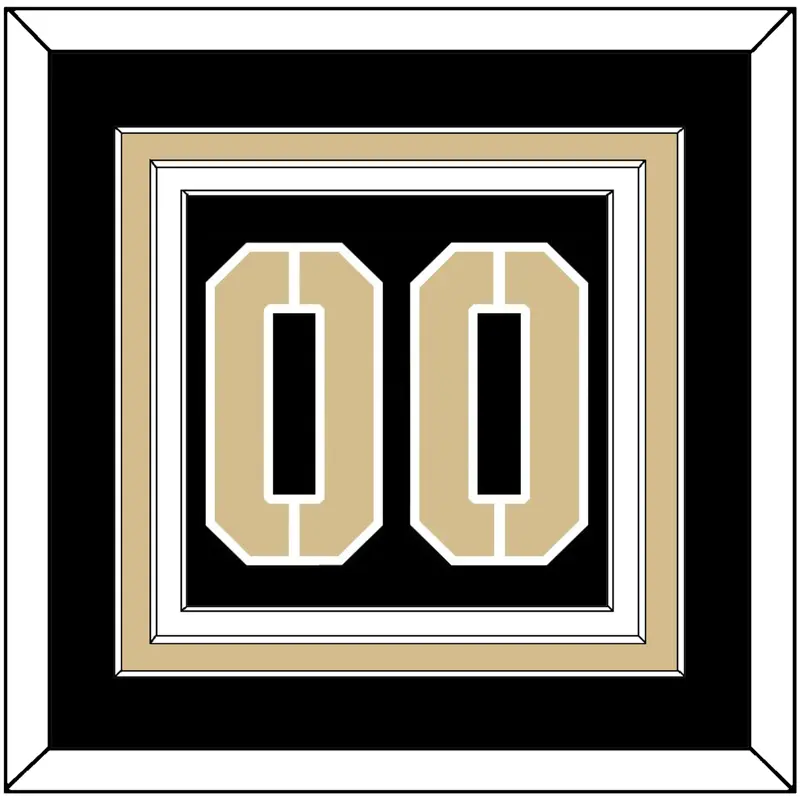 Army Hockey Number - Road Black (2017-2018) - Triple Mat 2